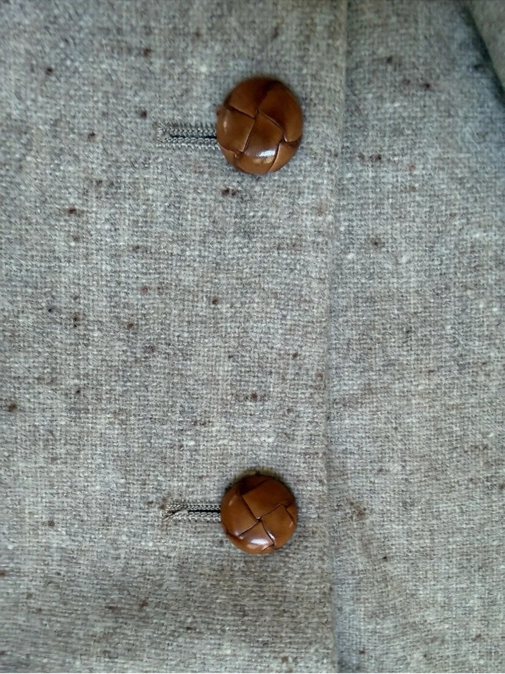 Hunt Valley Vintage Sport Coat Wool Tweed Blazer with Brown Elbow Patche Sz 38S